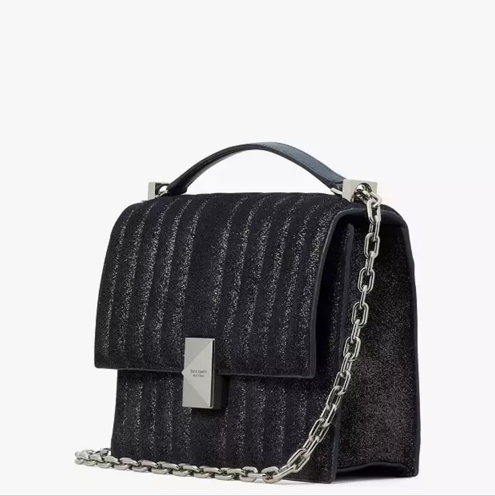 SOLD SOLD Kate Spade Deco Quilted Suede Chain Shoulder Bag
